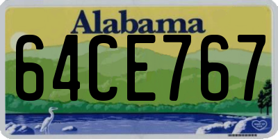 AL license plate 64CE767