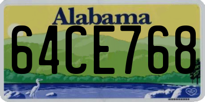 AL license plate 64CE768