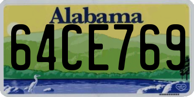 AL license plate 64CE769