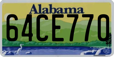 AL license plate 64CE770