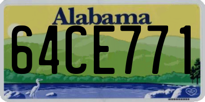 AL license plate 64CE771