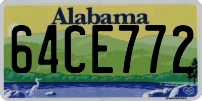 AL license plate 64CE772
