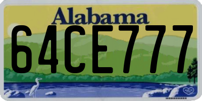 AL license plate 64CE777