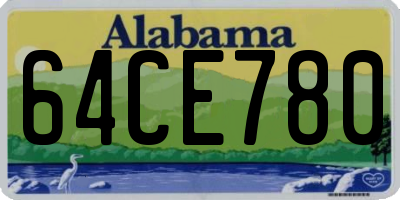 AL license plate 64CE780