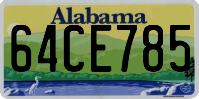 AL license plate 64CE785