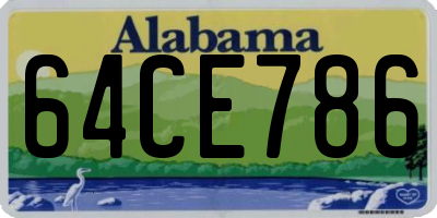 AL license plate 64CE786