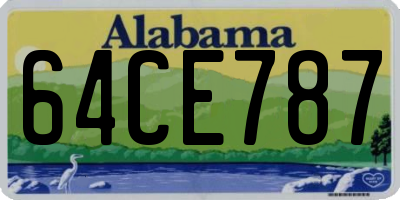 AL license plate 64CE787