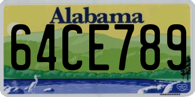AL license plate 64CE789