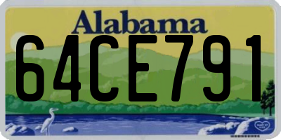 AL license plate 64CE791