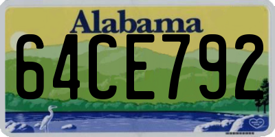 AL license plate 64CE792