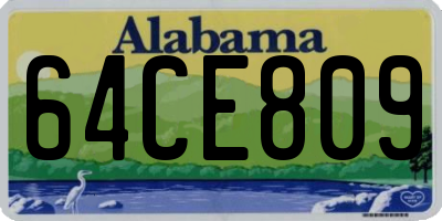 AL license plate 64CE809