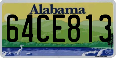 AL license plate 64CE813