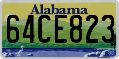 AL license plate 64CE823