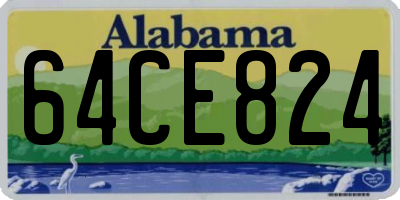 AL license plate 64CE824