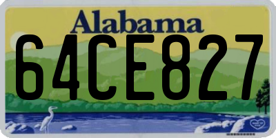 AL license plate 64CE827