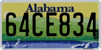 AL license plate 64CE834