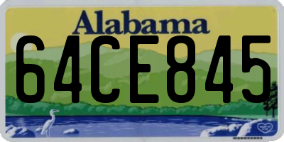 AL license plate 64CE845