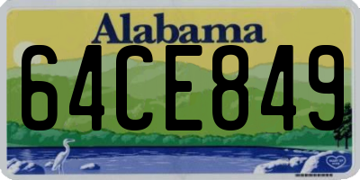 AL license plate 64CE849