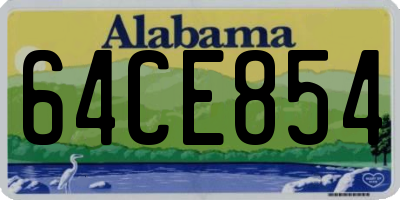 AL license plate 64CE854