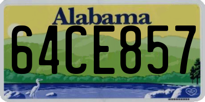 AL license plate 64CE857
