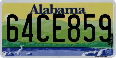 AL license plate 64CE859