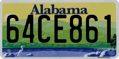 AL license plate 64CE861