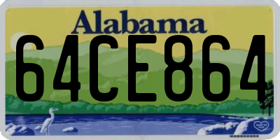AL license plate 64CE864