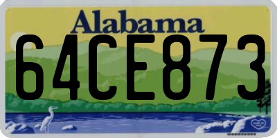 AL license plate 64CE873