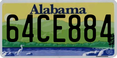 AL license plate 64CE884