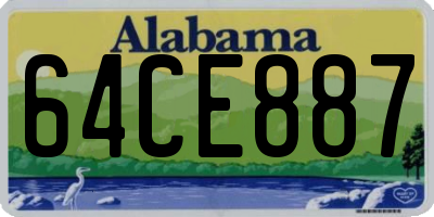 AL license plate 64CE887