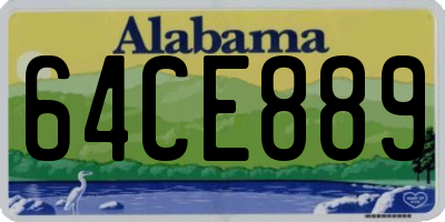 AL license plate 64CE889