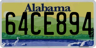 AL license plate 64CE894