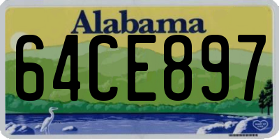 AL license plate 64CE897