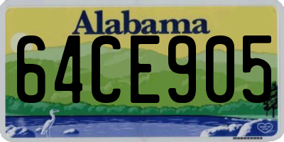 AL license plate 64CE905