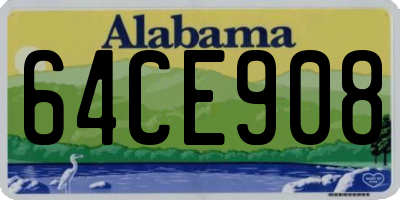 AL license plate 64CE908