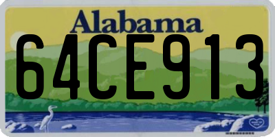 AL license plate 64CE913