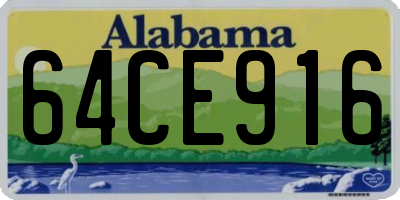 AL license plate 64CE916