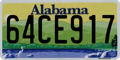 AL license plate 64CE917