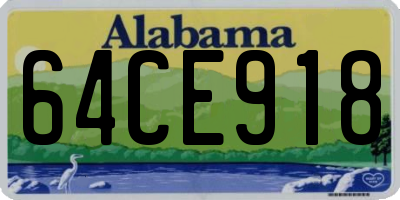 AL license plate 64CE918