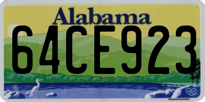 AL license plate 64CE923