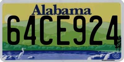 AL license plate 64CE924