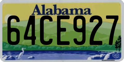 AL license plate 64CE927