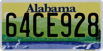 AL license plate 64CE928
