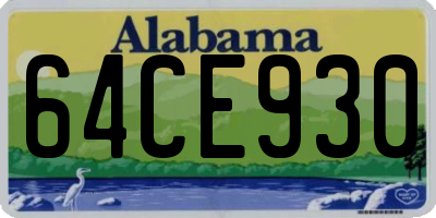 AL license plate 64CE930