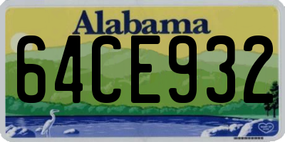 AL license plate 64CE932