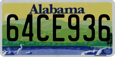 AL license plate 64CE936