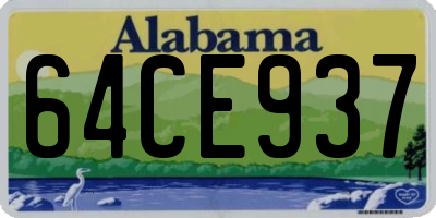 AL license plate 64CE937
