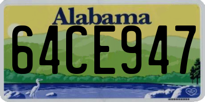 AL license plate 64CE947