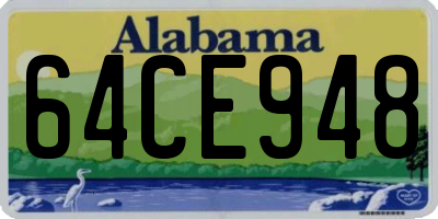 AL license plate 64CE948