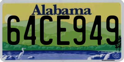 AL license plate 64CE949